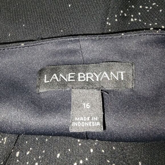 Lane Bryant black & gold metallic peplum blouse top size 16 - Picture 4 of 5